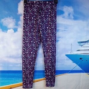 🛝🍒 L&D Leopard Heart Fleece Lined Leggings
